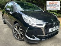 USED 2017 67 DS AUTOMOBILES DS 3 1.2 PureTech Connected Chic Hatchback 3dr Petrol Manual Euro 6 (82 ps) Sat Nav, Bluetooth, DAB