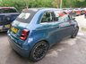 USED 2021 21 FIAT 500e C 42kWh La Prima Convertible 2dr Electric Automatic (118 ps) This convertible is the top of range La Prima in stunning Pearl Ocean Green with Cream Eco Leather Fiat Embossed Seats and comes with both the 3-Pin UK & Mode 3 Charging Cables included.