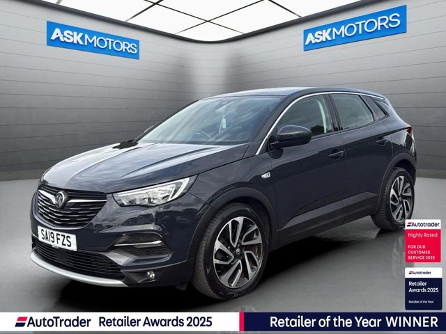 View our Vauxhall Grandland X 1.5 Turbo D BlueInjection Elite Nav SUV 5dr Diesel Manual Euro 6 (s/s) (130 ps) PANORAMIC ROOF Leather Seats SATNAV APPLE CAR PLAY HEATED STEERING WHEEL STEERING WHEEL 