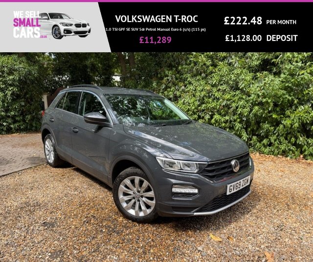 View our Volkswagen T-Roc 1.0 TSI GPF SE SUV 5dr Petrol Manual Euro 6 (s/s) (115 ps)