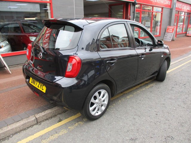 2017 NISSAN MICRA 1.2 Acenta Hatchback 5dr Petrol Manual Euro 6 (80 ps) £35 ROAD TAX ,TWO PREVIOUS OWNER ,MOTED 20/06/2026 ,6 MONTHS WARRANTY ,5 SERVICE STAMPS ,AIR-CON ,2 KEYS , - Photo 2