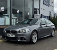 USED 2014 14 BMW 5 SERIES 2.0 520d M Sport Saloon 4dr Diesel Auto Euro 6 (s/s) (184 ps) THIS CAR COMES WITH 6 MONTHS WARRANTY ,BREAKDOWN COVER & RECOVERY +   FRONT HEATED SEATS +  FRONT ELECTRIC SEATS +  FRONT AND REAR SENSORS +  CRUISE CONTROL +  TRACTION CONTROL +  DUAL ZONE CLIMATE CONTROL +  DAB RADIO +  BLUETOOTH CONNECTION +  AUX CONNECTION +  KEYLESS START +  LED DAY TIME RUNNING LIGHTS +  SAT NAVIGATION +  FULL LEATHER TRIM +  ELECTRIC PARKING BRAKE +  HILL HOLD ASSIST +  AUTO START STOP +  19 INCH ALLOY WHEELS