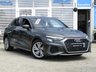 USED 2022 71 AUDI A3 1.4 TFSIe 40 S line Sportback 5dr Petrol Plug-in Hybrid S Tronic Euro 6 (s/s) 13kWh (204 ps) Finished DAYTONA GREY with contrasting BLACK LEATHER trim. This fantastic hybrid facelift model is dripping with tech and desirability. It combines a great interior with a refined driving experience and all-electric range. Features include Virtual Dash, Apple Play, Sat Nav, DAB radio, Rear Park Sensors, B/Tooth Cruise Control, Leather, 2 Keys, 17" Alloys and much more. Dealer Serviced at 14557 miles, 31196 miles, 45366miles and on arrival at 58693 miles.
