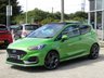 USED 2022 22 FORD FIESTA 1.5T EcoBoost ST-3 Hatchback 3dr Petrol Manual Euro 6 (s/s) (200 ps) Finished in MEAN GREEN with contrasting EBONY PERFORMANCE SPORTS  LEATHER interior trim. It is impossible to ignore that this is one seriously fun car. If you are after some old-school hot hatch fun, the ST is hard to beat.  Features include PAN ROOF, NAV, Bang and Olufsen Speakers, Rear View Camera, Cruise Control, Climate, Heated Seats, DAB, B/Tooth, LED day Lights, 2 Keys and much more.