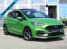 USED 2022 22 FORD FIESTA 1.5T EcoBoost ST-3 Hatchback 3dr Petrol Manual Euro 6 (s/s) (200 ps) Finished in MEAN GREEN with contrasting EBONY PERFORMANCE SPORTS  LEATHER interior trim. It is impossible to ignore that this is one seriously fun car. If you are after some old-school hot hatch fun, the ST is hard to beat.  Features include PAN ROOF, NAV, Bang and Olufsen Speakers, Rear View Camera, Cruise Control, Climate, Heated Seats, DAB, B/Tooth, LED day Lights, 2 Keys and much more.