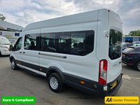 USED 2016 16 FORD TRANSIT 2.2 TDCi 17-seat minibus in white, 91,000 miles, ULEZ Euro 6, 6-speed manual, Bluetooth, cruise control, 17 Seater (16+1) and more Final price + VAT @ 20%! With a MOT valid until April 2026, this 2016 Ford Transit TDCi 460 is ready to hit the road. This van is the 2.2 TDCi 460 HDT L4 H3 4dr derivative, equipped with 18 seats and a 2.2L diesel engine. It meets Euro 6 emission standards. For your peace of mind, a 3-month warranty is included. The van also features 18 Seats and a Electronic Stability Programme (ESP) and a Ford Audio System with SYNC (ICE Pack 4). Bluetooth connectivity is included, along with Electronic Dynamic Cornering Control and E