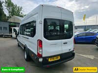 USED 2016 16 FORD TRANSIT 2.2 TDCi 17-seat minibus in white, 91,000 miles, ULEZ Euro 6, 6-speed manual, Bluetooth, cruise control, 17 Seater (16+1) and more Final price + VAT @ 20%! With a MOT valid until April 2026, this 2016 Ford Transit TDCi 460 is ready to hit the road. This van is the 2.2 TDCi 460 HDT L4 H3 4dr derivative, equipped with 18 seats and a 2.2L diesel engine. It meets Euro 6 emission standards. For your peace of mind, a 3-month warranty is included. The van also features 18 Seats and a Electronic Stability Programme (ESP) and a Ford Audio System with SYNC (ICE Pack 4). Bluetooth connectivity is included, along with Electronic Dynamic Cornering Control and E