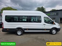 USED 2016 16 FORD TRANSIT 2.2 TDCi 17-seat minibus in white, 91,000 miles, ULEZ Euro 6, 6-speed manual, Bluetooth, cruise control, 17 Seater (16+1) and more Final price + VAT @ 20%! With a MOT valid until April 2026, this 2016 Ford Transit TDCi 460 is ready to hit the road. This van is the 2.2 TDCi 460 HDT L4 H3 4dr derivative, equipped with 18 seats and a 2.2L diesel engine. It meets Euro 6 emission standards. For your peace of mind, a 3-month warranty is included. The van also features 18 Seats and a Electronic Stability Programme (ESP) and a Ford Audio System with SYNC (ICE Pack 4). Bluetooth connectivity is included, along with Electronic Dynamic Cornering Control and E