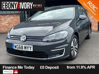 USED 2019 68 VOLKSWAGEN E-GOLF 35.8kWh e-Golf Hatchback 5dr Electric Auto (136 ps) 2 OWNERS FROM NEW LOW MILES 2 KEYS BOOK PACK FULLY SERVICED AND 1 YEAR MOT WITHIN THE SALE