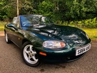 USED 1998 S MAZDA MX-5 1.8 S Convertible 2dr Petrol Manual (218 g/km, 140 bhp) 1 RETIRED LADY OWNER FROM NEW WITH ONLY 36,290 MILES AND FULL MAZDA/SPECIALIST SERVICE HISTORY///THIS VEHICLE IS STUNNING THROUGHOUT // GARAGED ALL ITS LIFE 140 bhp) 1 RETIRED LADY OWNER FROM NEW WITH ONLY 36,290 MILES AND FULL MAZDA/SPECIALIST SERVICE HISTORY///THIS VEHICLE IS STUNNING THROUGHOUT // GARAGED ALL ITS LIFE