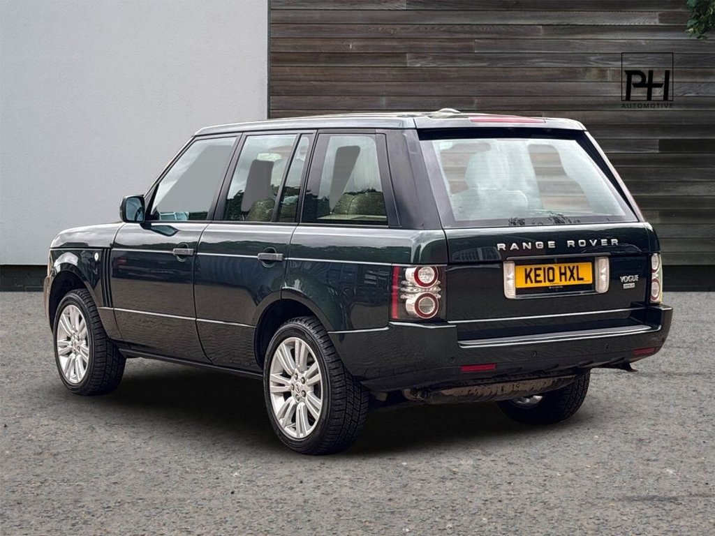 USED 2010 10 LAND ROVER RANGE ROVER 3.6 TD V8 Vogue SUV 5dr Diesel Auto 4WD Euro 4 (271 ps) CLEAR GLASS|GALWAY GREEN/TAN