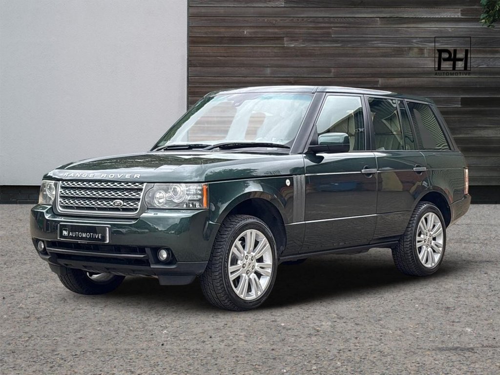 USED 2010 10 LAND ROVER RANGE ROVER 3.6 TD V8 Vogue SUV 5dr Diesel Auto 4WD Euro 4 (271 ps) CLEAR GLASS|GALWAY GREEN/TAN