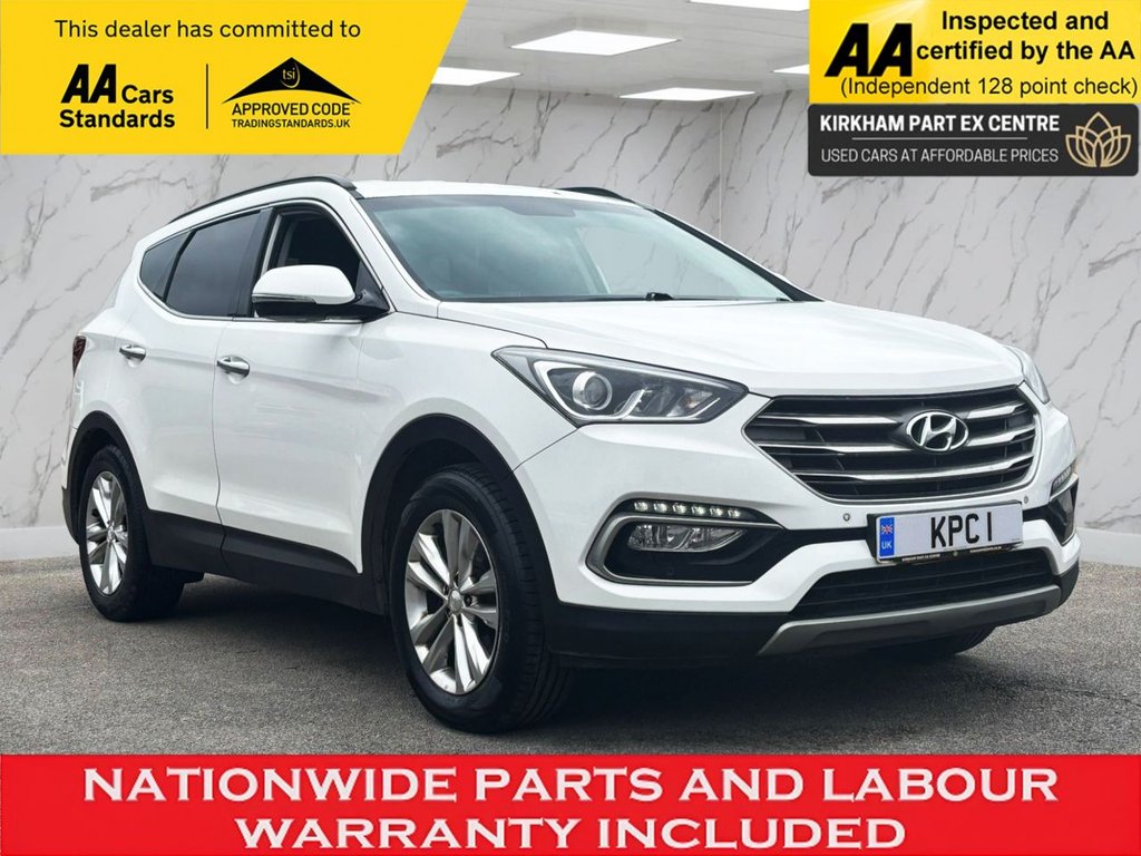 HYUNDAI SANTA FE 2.2 CRDi Blue Drive Premium SUV 5dr Diesel Manual 4WD Euro 6 (s/s) (7 Seat) (200 ps) NATIONWIDE PARTS & LABOUR WARRANTY INCLUDED + 12 MONTHS AA BREAKDOWN FREE