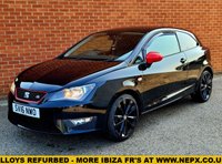 USED 2016 16 SEAT IBIZA 1.2 TSI FR Red Edition Sport Coupe 3dr Petrol Manual Euro 6 (110 ps) SAT NAV HISTORY + TIMING BELT