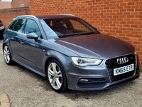 USED 2015 65 AUDI A3 2.0 TDI S line Sportback 5dr Diesel Manual Euro 6 (s/s) (Nav) (150 ps) SAT NAV FULL AUDI HISTORY