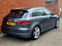 USED 2015 65 AUDI A3 2.0 TDI S line Sportback 5dr Diesel Manual Euro 6 (s/s) (Nav) (150 ps) SAT NAV FULL AUDI HISTORY