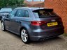 USED 2015 65 AUDI A3 2.0 TDI S line Sportback 5dr Diesel Manual Euro 6 (s/s) (Nav) (150 ps) SAT NAV FULL AUDI HISTORY