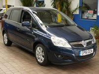 USED 2011 61 VAUXHALL ZAFIRA 1.8 16V Elite MPV 5dr Petrol Manual Euro 5 (140 ps) CAZ ULEZ COMPLIANT 7 SEATS HEATED LEATHER SEATS AIR CON RADIO CD PARKING SENSORS EXCELLENT SERVICE HISTORY 11 SERVICES TO 91K MILES CAMBELT REPLACED AT 75K MILES
