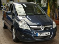 USED 2011 61 VAUXHALL ZAFIRA 1.8 16V Elite MPV 5dr Petrol Manual Euro 5 (140 ps) CAZ ULEZ COMPLIANT 7 SEATS HEATED LEATHER SEATS AIR CON RADIO CD PARKING SENSORS EXCELLENT SERVICE HISTORY 11 SERVICES TO 91K MILES CAMBELT REPLACED AT 75K MILES