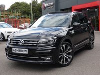 USED 2019 19 VOLKSWAGEN TIGUAN 1.5 TSI EVO R-Line 5d DSG 150 S/S UPGRADE PARK ASSIST WITH AREA VIEW CAMERA, UPGRADE KEYLESS ENTRY START & ELECTRIC TAILGATE, PANORAMIC GLASS SUNROOF, VIRTUAL COCKPIT, SAT NAV, APP CONNECT FOR APPLE CAR PLAY / ANDROID AUTO, HEATED FRONT SEATS, ADAPTIVE CRUISE CONTROL, LANE ASSIST WITH ADAPTIVE LANE GUIDANCE, FRONT ASSIST, DYNAMIC ROAD SIGN DISPLAY, DAB RADIO, BLUETOOTH, FRONT & REAR PARKING SENSORS WITH DISPLAY, 20 INCH ALLOY WHEELS,  AUTO LIGHTS + WIPERS, AUTO HOLD, ELECTRIC FOLDING MIRRORS, SPACE SAVER SPARE, SERVICE HISTORY