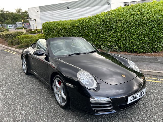 2010 10 Porsche 911 3.8 997 Carrera 4S Cabriolet 2dr Petrol PDK (251 g/km, 385 bhp)-2 Former Keepers-Last Keeper Since July 2016-Finished In Basalt Black Metallic With Heated Black Leather Upholstery-Sports Chrono Package-Apple Car Play-Full Description To Follow. 