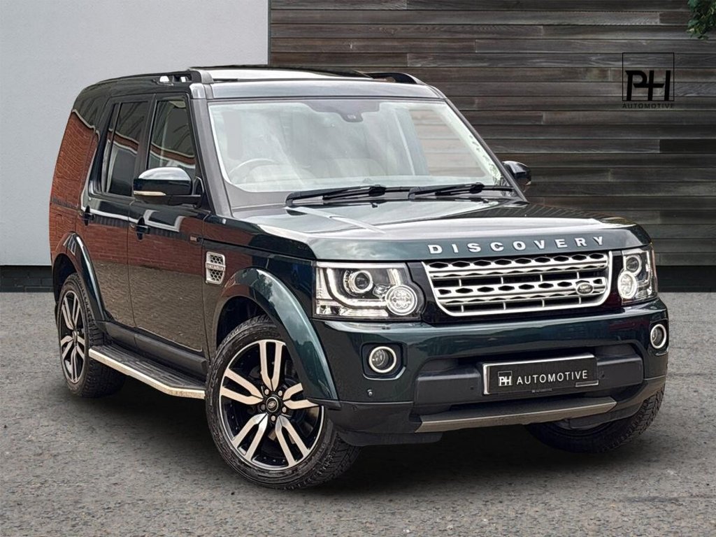 USED 2015 15 LAND ROVER DISCOVERY 4 3.0 SD V6 HSE Luxury SUV 5dr Diesel Auto 4WD Euro 5 (s/s) (255 bhp) AINTREE GREEN|JLR HISTORY
