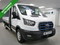 USED 2024 73 FORD E-TRANSIT 425 RWD 198 KWH 270 BHP L4 X-LONG TREND DROPSIDE ( SAT NAV ) DELIVERY MILES | HIGH SPEC | ELECTRIC DROPSIDE