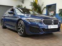 USED 2021 21 BMW 5 SERIES 2.0 520d MHT M Sport Saloon 4dr Diesel Hybrid Steptronic Euro 6 (s/s) (190 ps) SAT NAV HEATED LEATHER SEATS REAR VIEW CAMERA CRUISE CONTROL PARKING SENSORS 1 OWNER EXCELLENT SERVICE HISTORY WARRANTY