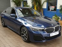 USED 2021 21 BMW 5 SERIES 2.0 520d MHT M Sport Saloon 4dr Diesel Hybrid Steptronic Euro 6 (s/s) (190 ps) SAT NAV HEATED LEATHER SEATS REAR VIEW CAMERA CRUISE CONTROL PARKING SENSORS 1 OWNER EXCELLENT SERVICE HISTORY WARRANTY
