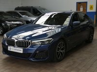 USED 2021 21 BMW 5 SERIES 2.0 520d MHT M Sport Saloon 4dr Diesel Hybrid Steptronic Euro 6 (s/s) (190 ps) SAT NAV HEATED LEATHER SEATS REAR VIEW CAMERA CRUISE CONTROL PARKING SENSORS 1 OWNER EXCELLENT SERVICE HISTORY WARRANTY