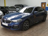 USED 2021 21 BMW 5 SERIES 2.0 520d MHT M Sport Saloon 4dr Diesel Hybrid Steptronic Euro 6 (s/s) (190 ps) SAT NAV HEATED LEATHER SEATS REAR VIEW CAMERA CRUISE CONTROL PARKING SENSORS 1 OWNER EXCELLENT SERVICE HISTORY WARRANTY