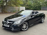 USED 2014 14 MERCEDES-BENZ E-CLASS 2.1 E220 CDI AMG Sport Cabriolet 2dr Diesel G-Tronic+ Euro 5 (s/s) (170 ps) STUNNING+LTHR+NAV+SH+SATNAV+2 KEYS