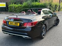 USED 2015 15 MERCEDES-BENZ E-CLASS 2.1 E220 BlueTEC AMG Line Cabriolet 2dr Diesel G-Tronic+ Euro 6 (s/s) (177 ps) STUNNING+SH+LTHR+NAV+2 KEYS+1 FK+