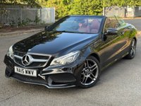 USED 2015 15 MERCEDES-BENZ E-CLASS 2.1 E220 BlueTEC AMG Line Cabriolet 2dr Diesel G-Tronic+ Euro 6 (s/s) (177 ps) STUNNING+SH+LTHR+NAV+2 KEYS+1 FK+