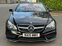 USED 2015 15 MERCEDES-BENZ E-CLASS 2.1 E220 BlueTEC AMG Line Cabriolet 2dr Diesel G-Tronic+ Euro 6 (s/s) (177 ps) STUNNING+SH+LTHR+NAV+2 KEYS+1 FK+