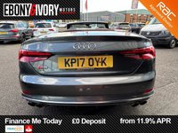 USED 2017 17 AUDI S5 3.0 TFSI V6 Cabriolet 2dr Petrol Tiptronic quattro Euro 6 (s/s) (354 ps) FULL SERVICE HISTORY 2 KEYS BOOK PACK SERVICED AS REQUIRED AND 1 YEAR MOT WITHIN THE SALE