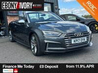 USED 2017 17 AUDI S5 3.0 TFSI V6 Cabriolet 2dr Petrol Tiptronic quattro Euro 6 (s/s) (354 ps) FULL SERVICE HISTORY 2 KEYS BOOK PACK SERVICED AS REQUIRED AND 1 YEAR MOT WITHIN THE SALE