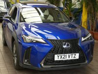USED 2021 21 LEXUS UX 2.0 250h F Sport TAKUMI SUV 5dr Petrol Hybrid E-CVT Euro 6 (s/s) (184 ps) TOP OF THE RANGE TAKUMI SPEC HEAD UP DISPLAY SUNROOF SAT NAV MARK LEVINSON SOUND REAR CAMERA LEATHER INTERIOR ELECTRIC SEATS HEATED/VENTILATED SEATS HEATED STEERING WHEEL PARKING SENSORS 1 OWNER SERVICE HISTORY LEXUS WARRANTY JUYLY 2031