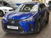 USED 2021 21 LEXUS UX 2.0 250h F Sport TAKUMI SUV 5dr Petrol Hybrid E-CVT Euro 6 (s/s) (184 ps) TOP OF THE RANGE TAKUMI SPEC HEAD UP DISPLAY SUNROOF SAT NAV MARK LEVINSON SOUND REAR CAMERA LEATHER INTERIOR ELECTRIC SEATS HEATED/VENTILATED SEATS HEATED STEERING WHEEL PARKING SENSORS 1 OWNER SERVICE HISTORY LEXUS WARRANTY JUYLY 2031