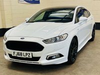 USED 2018 68 FORD MONDEO 2.0 TDCi ST-Line Edition Panoramic Hatchback 5 Door Diesel Manual Euro 6 (s/s) (150 ps) APPLE CAR PLAY 5 SERVICES TO 49,295