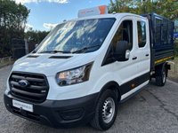 USED 2021 71 FORD TRANSIT 2.0 350 EcoBlue Leader Double Cab Tipper Caged body L3 Euro 6 (130 ps) Stunning Example Throughout