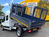 USED 2021 71 FORD TRANSIT 2.0 350 EcoBlue Leader Double Cab Tipper Caged body L3 Euro 6 (130 ps) Stunning Example Throughout