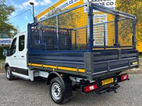 USED 2021 71 FORD TRANSIT 2.0 350 EcoBlue Leader Double Cab Tipper Caged body L3 Euro 6 (130 ps) Stunning Example Throughout