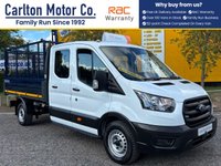 USED 2021 71 FORD TRANSIT 2.0 350 EcoBlue Leader Double Cab Tipper Caged body L3 Euro 6 (130 ps) Stunning Example Throughout