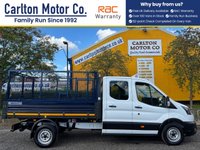 USED 2021 71 FORD TRANSIT 2.0 350 EcoBlue Leader Double Cab Tipper Caged body L3 Euro 6 (130 ps) Stunning Example Throughout