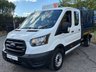 USED 2021 71 FORD TRANSIT 2.0 350 EcoBlue Leader Double Cab Tipper Caged body L3 Euro 6 (130 ps) Stunning Example Throughout
