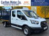 USED 2021 71 FORD TRANSIT 2.0 350 EcoBlue Leader Double Cab Tipper Caged body L3 Euro 6 (130 ps) Stunning Example Throughout