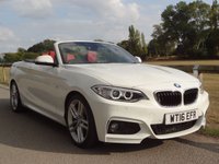 USED 2016 16 BMW 2 SERIES 2.0 220i M Sport Convertible 2dr Petrol Manual Euro 6 (s/s) (184 ps) 41000 MILES WITH FSH  
