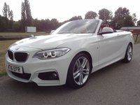 USED 2016 16 BMW 2 SERIES 2.0 220i M Sport Convertible 2dr Petrol Manual Euro 6 (s/s) (184 ps) 41000 MILES WITH FSH  