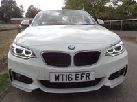 USED 2016 16 BMW 2 SERIES 2.0 220i M Sport Convertible 2dr Petrol Manual Euro 6 (s/s) (184 ps) 41000 MILES WITH FSH  
